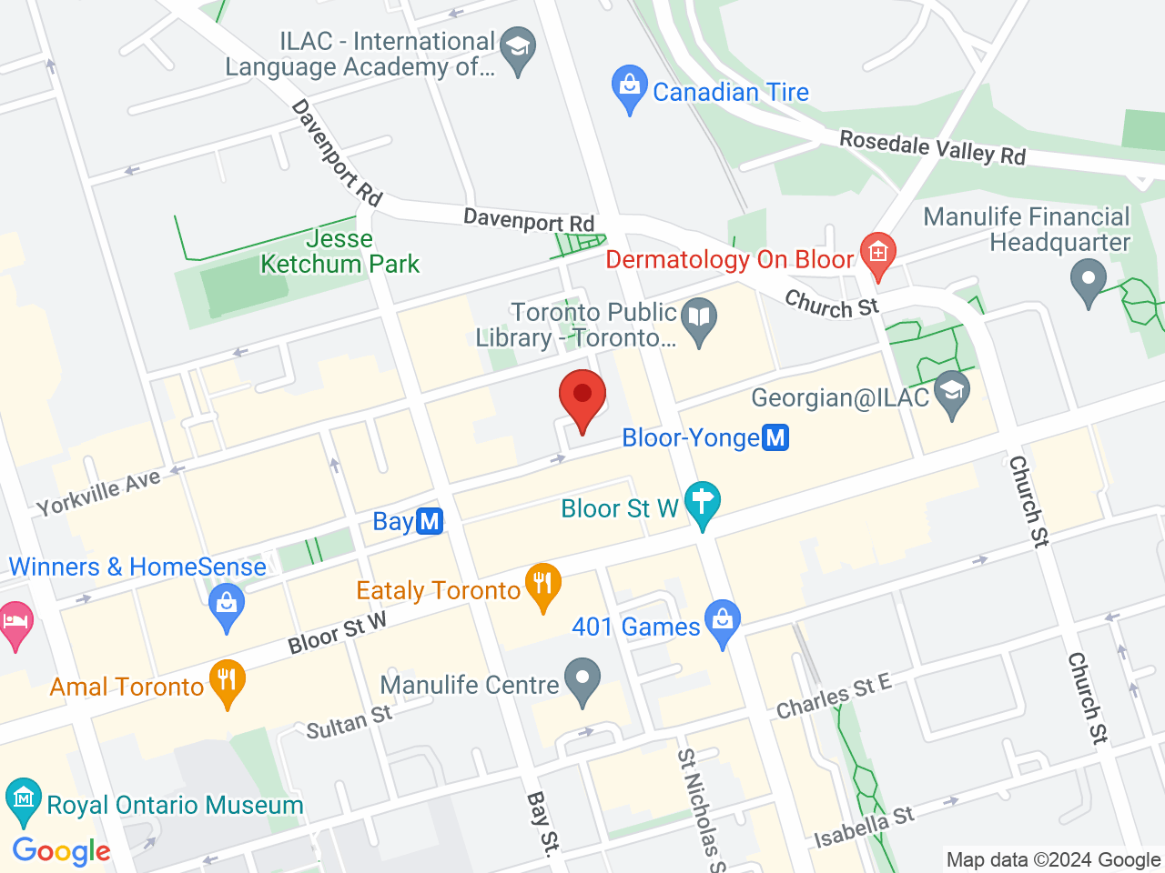 Street map for Cumberland Cannabis, 20 Cumberland St., Toronto ON