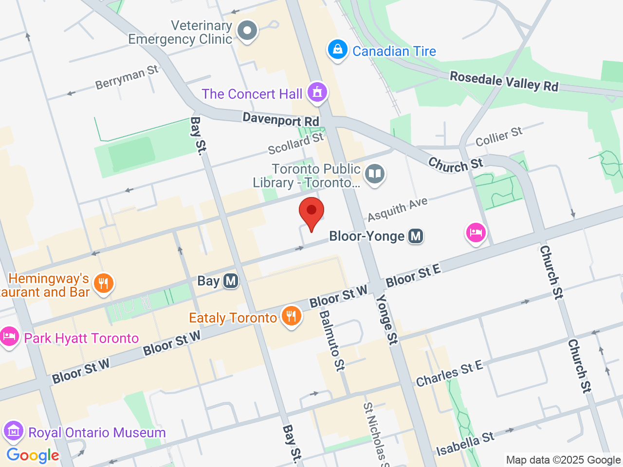 Street map for Cumberland Cannabis, 20 Cumberland St., Toronto ON