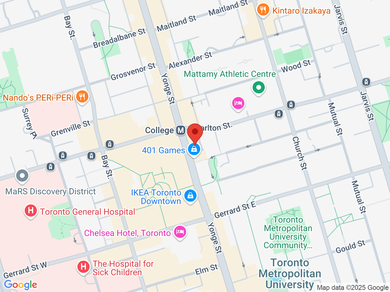 Street map for Canna Cabana Toronto, 435(B) Yonge St., Toronto ON