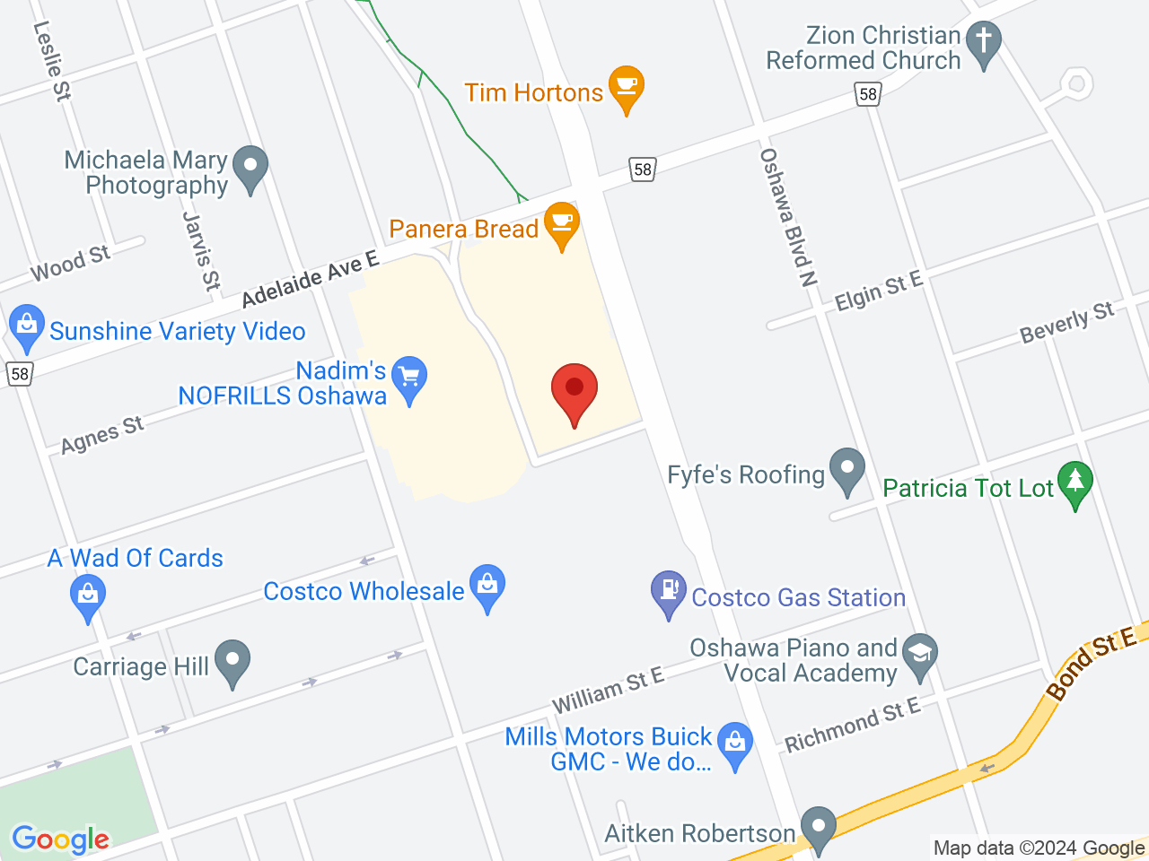Street map for Friendly Stranger Oshawa, 204 Ritson Rd. N Suite C5.5, Oshawa ON