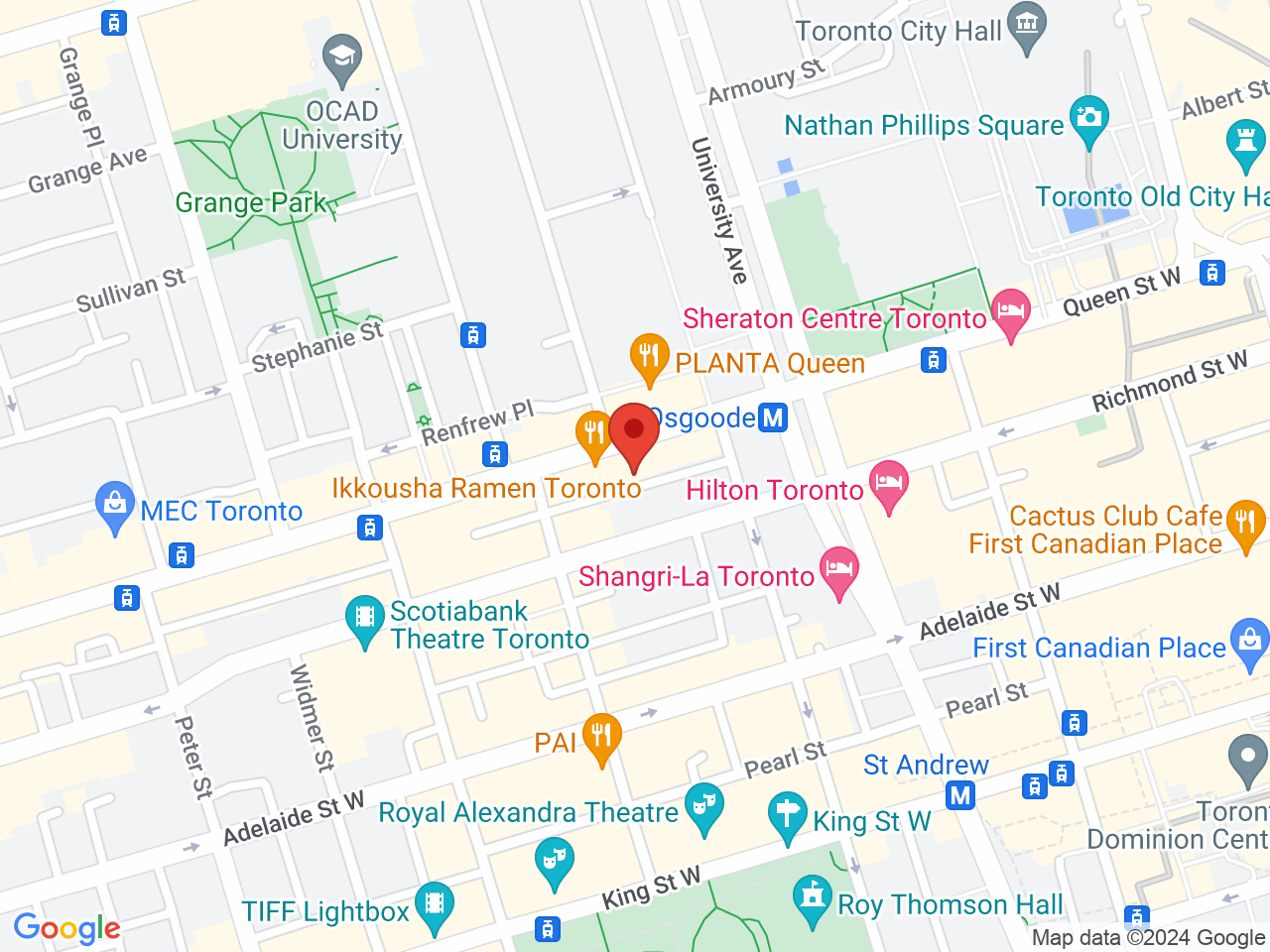 Street map for Friendly Stranger Queen West, 237 Queen St. W, Toronto ON