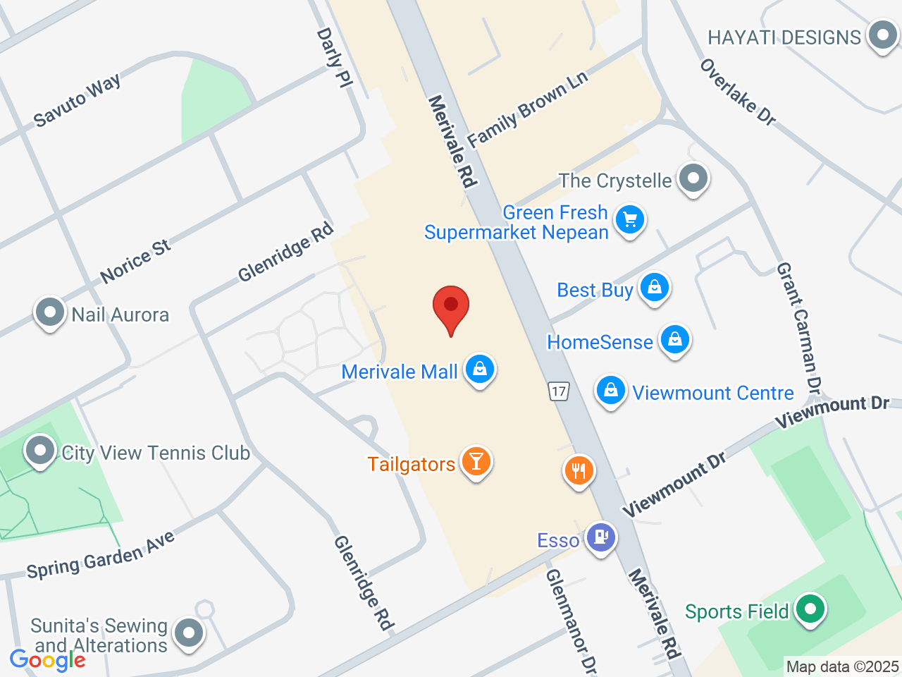 Street map for Hunny Pot Cannabis Ottawa Merivale, 1642 Merivale Rd, Space 38, Ottawa ON