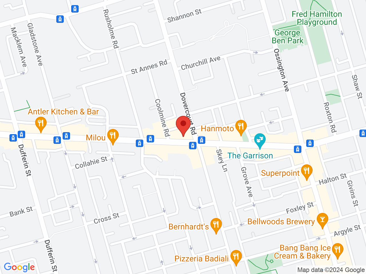 Street map for 6 Of Spade, 1278 Dundas St W, Toronto ON