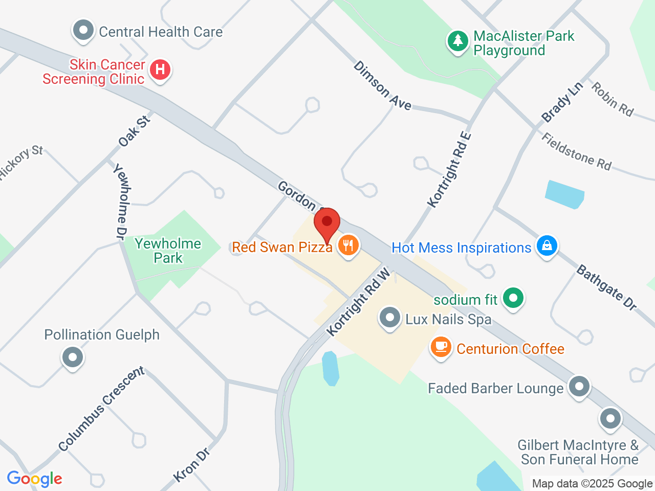 Street map for True North Cannabis Co., 951 Gordon St #8B, Guelph ON