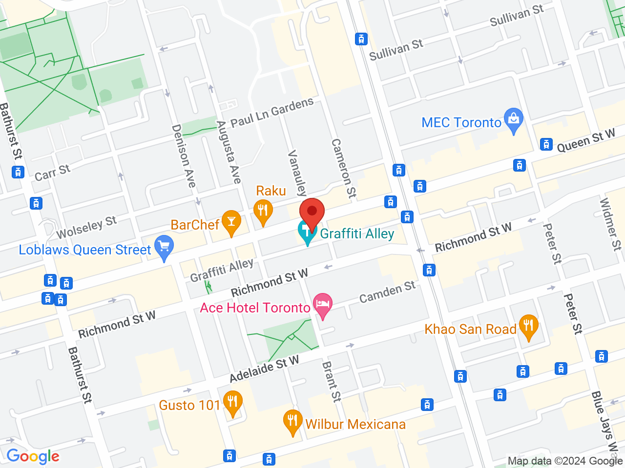 Street map for Value Buds Queen St, 499 Queen St. W., Toronto ON