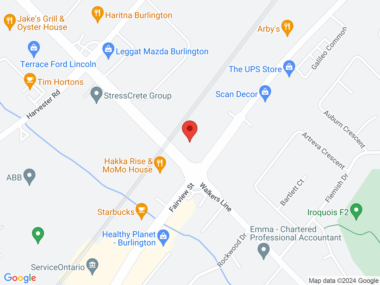 Street map for RELM Cannabis Co., 103- 4031 Fairview St., Burlington ON