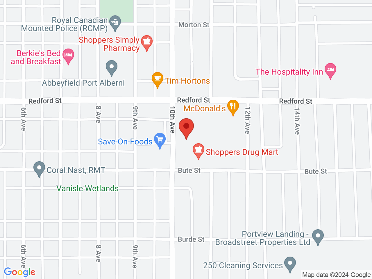 Street map for Bean Cannabis Shop, 3755 10th Avenue, Unit 9C, Port Alberni BC