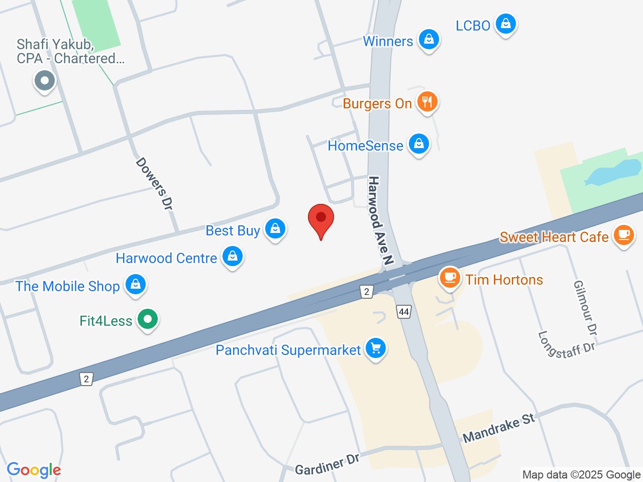 Street map for One Plant Ajax, 20 Kingston Rd. W Unit B003A, Ajax ON