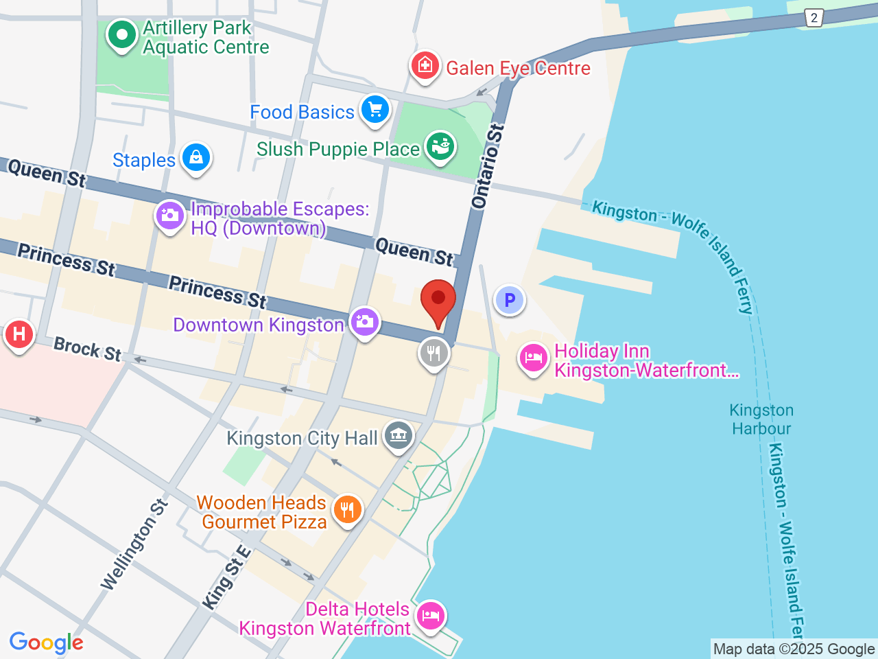 Street map for Spiritleaf Kingston, 27 Princess St #101, Kingston ON