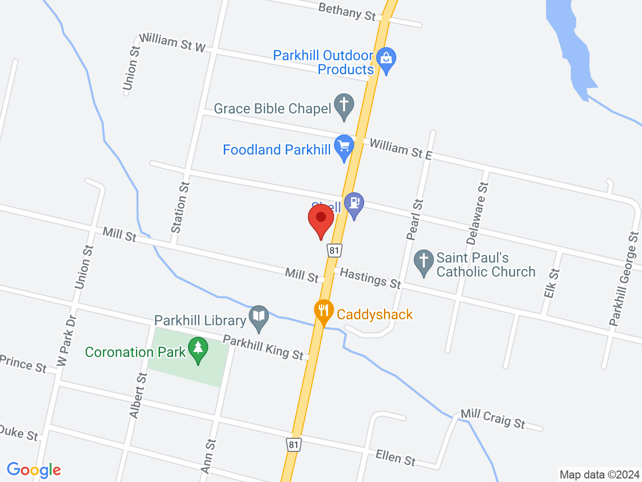 Street map for Stellar Bud, 249 Parkhill Main St, Parkhill ON