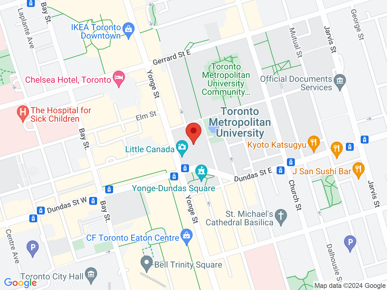 Street map for Tokyo Smoke 333 Yonge, 333 Yonge St., Toronto ON