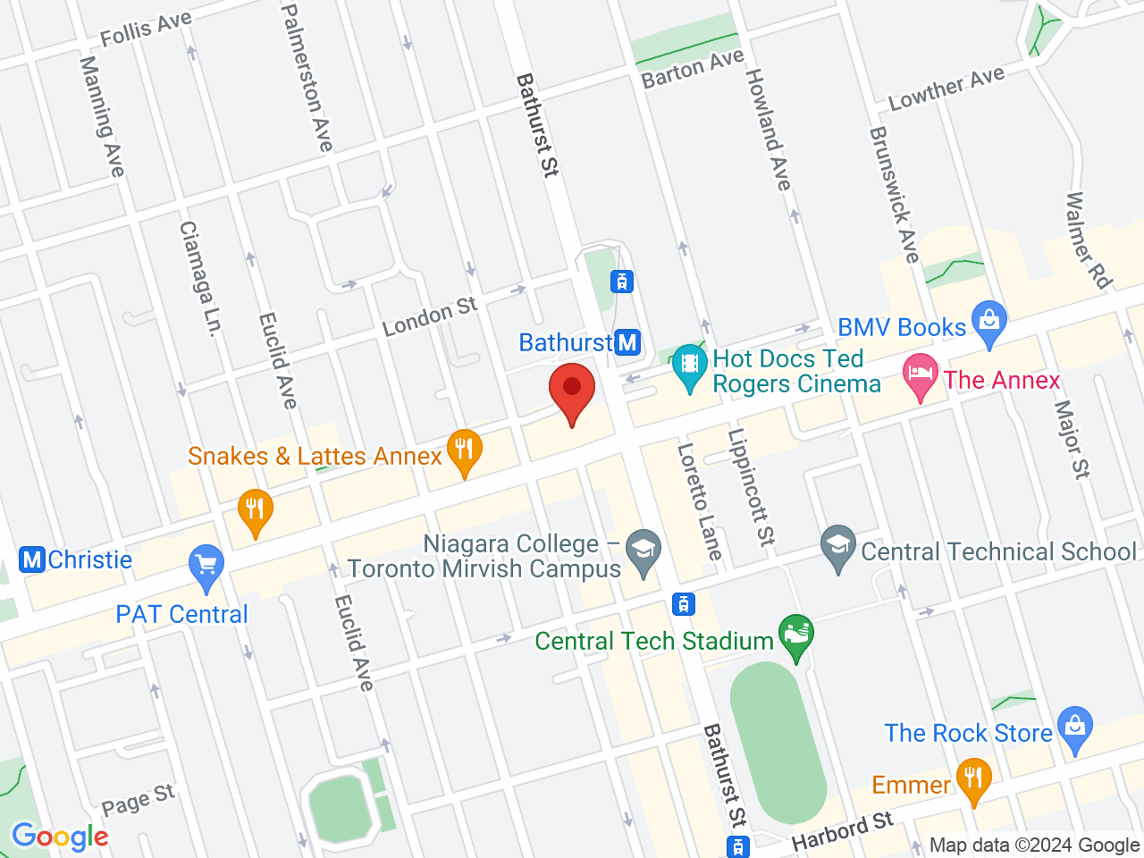 Street map for Tokyo Smoke Bloor W, 570 Bloor St. W, Toronto ON