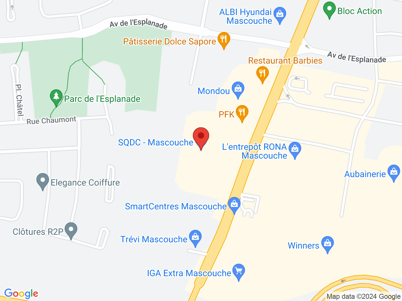 Street map for SQDC Mascouche, 172 montee Masson, Mascouche QC
