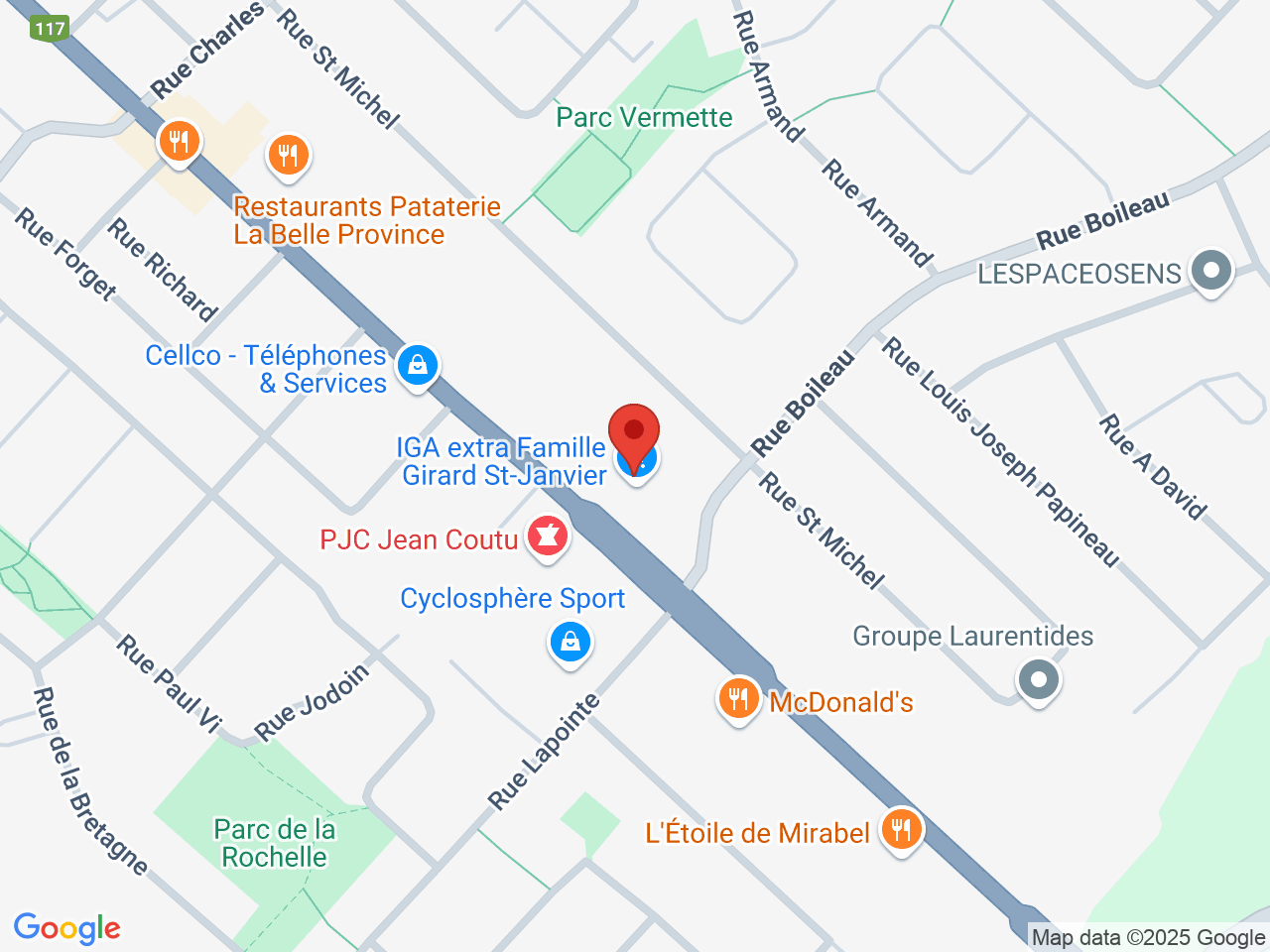 Street map for SQDC Mirabel, 13421 boul. Cure-Labelle, Mirabel QC