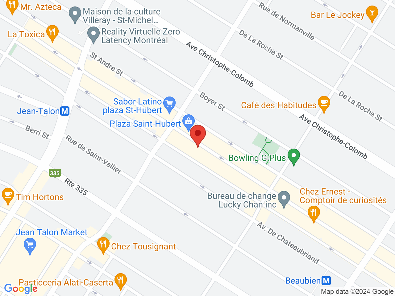 Street map for SQDC Montreal - rue Saint-Hubert, 6872 rue Saint-Hubert, Montreal QC
