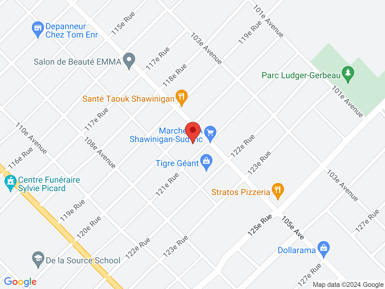 Street map for SQDC Shawinigan, 2070 105e Ave., Shawinigan-Sud QC