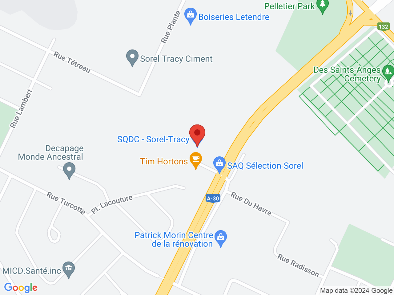 Street map for SQDC Sorel-Tracy, 350 Blvd. Poliquin, Sorel-Tracy QC