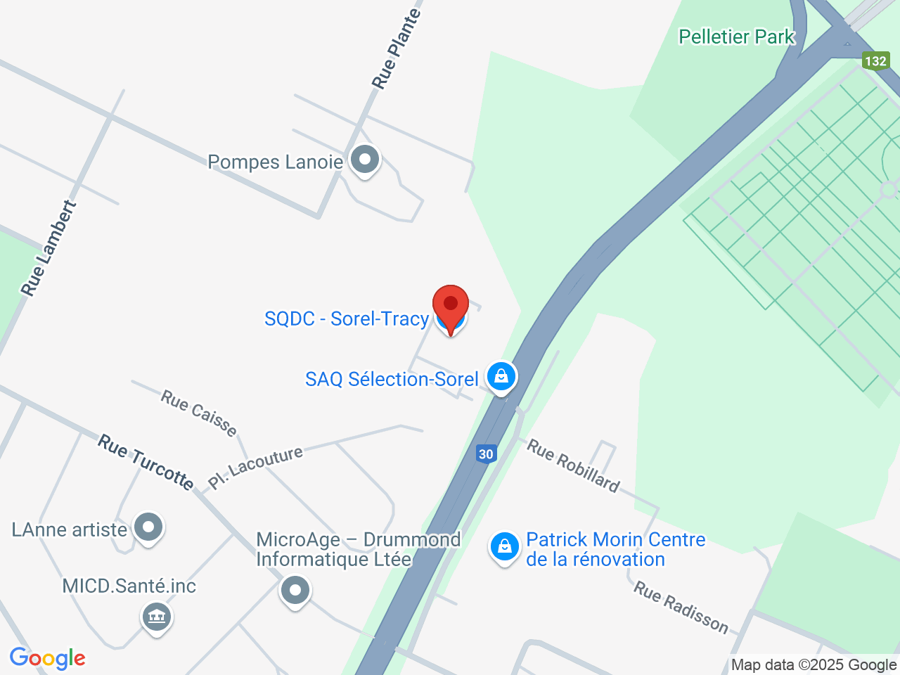 Street map for SQDC Sorel-Tracy, 350 Blvd. Poliquin, Sorel-Tracy QC