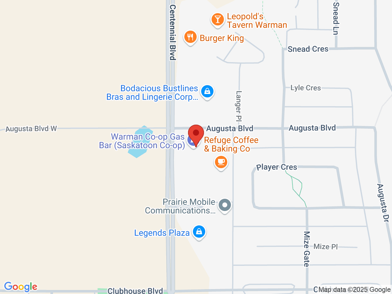 Street map for 5 Buds Cannabis, Bay 18-19 810 Centennial Blvd, Warman SK