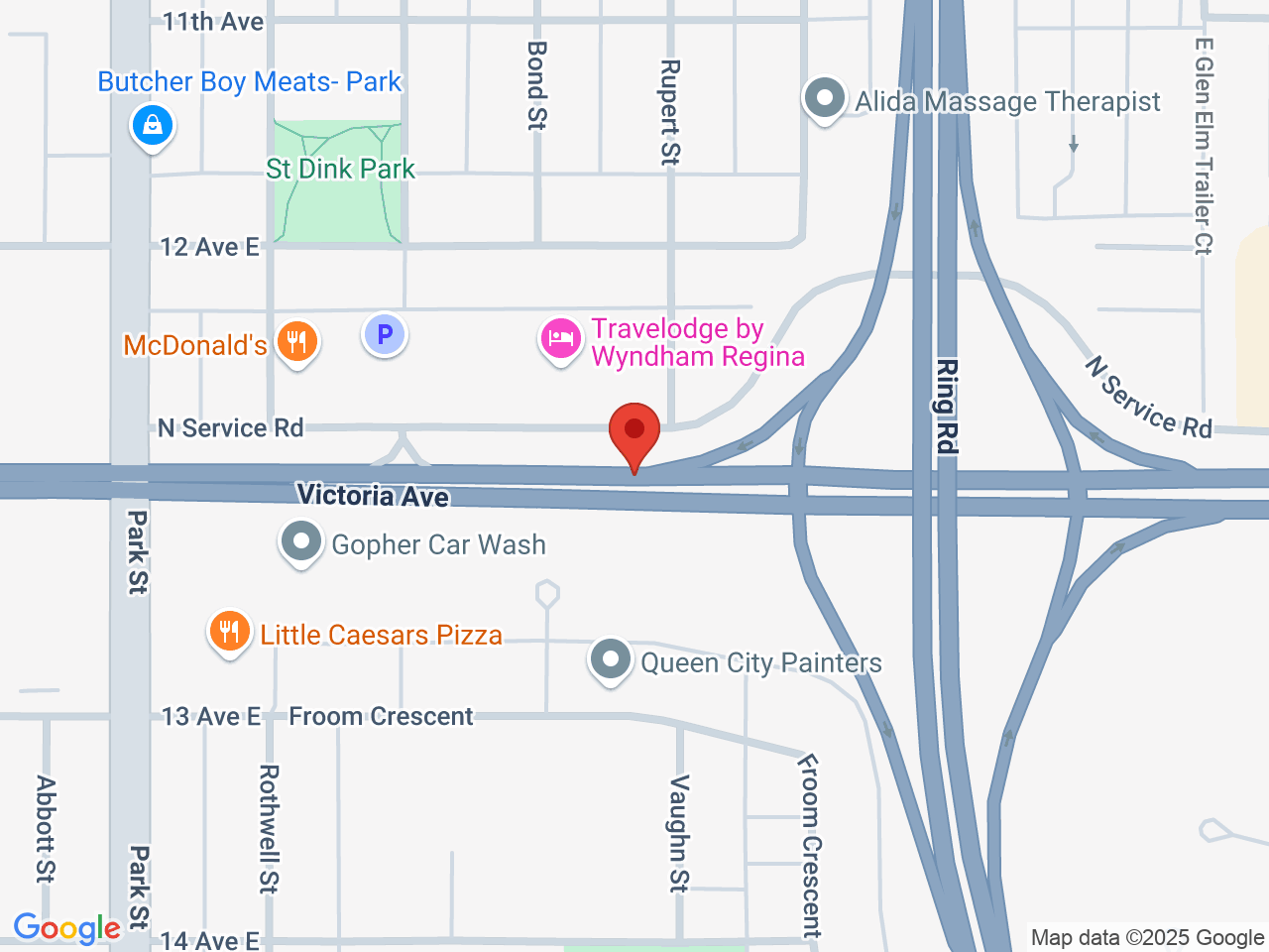 Street map for Fire & Flower Cannabis Co. Regina, 680E Victoria Ave., Regina SK