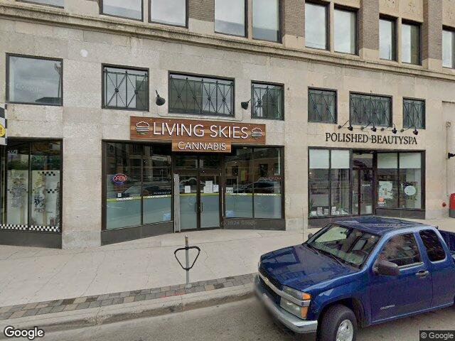 Street view for Living Skies Cannabis, 208 3rd Ave S, Saskatoon SK