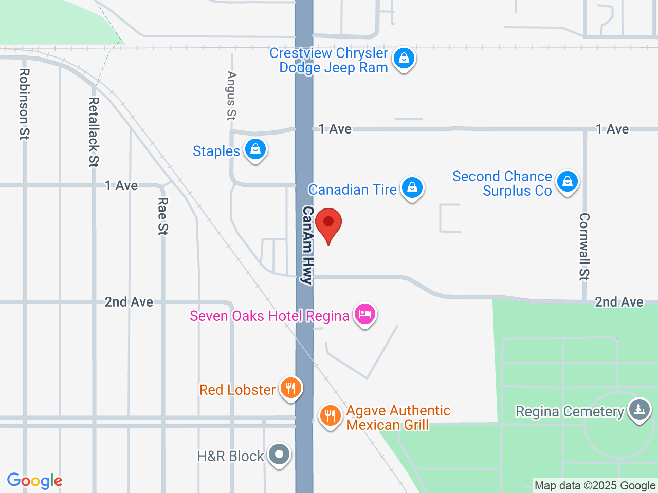 Street map for Lucid Cannabis Regina, 681 Albert St, Regina SK