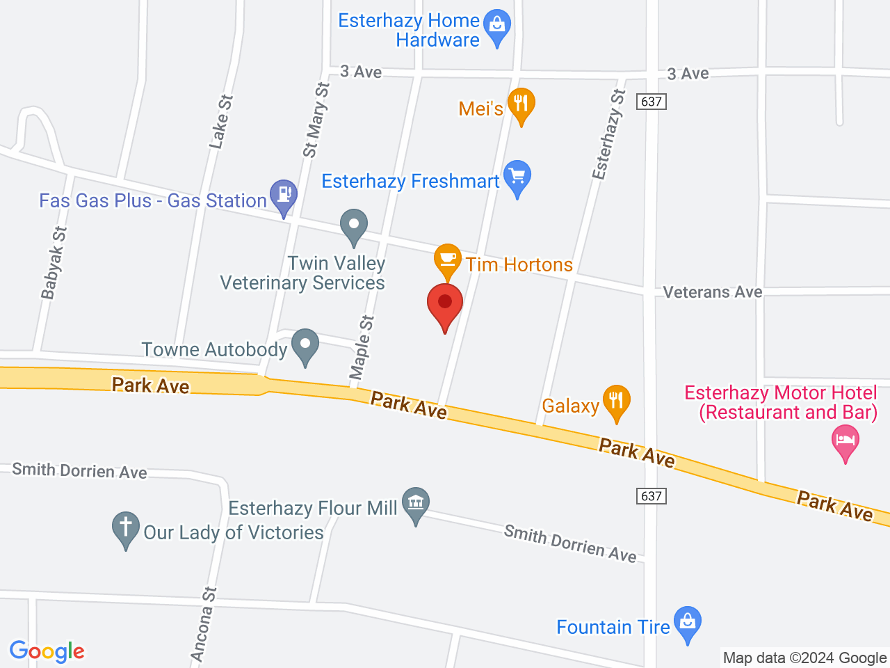 Street map for Lush Leaf Cannabis, 420 Main St., Esterhazy SK