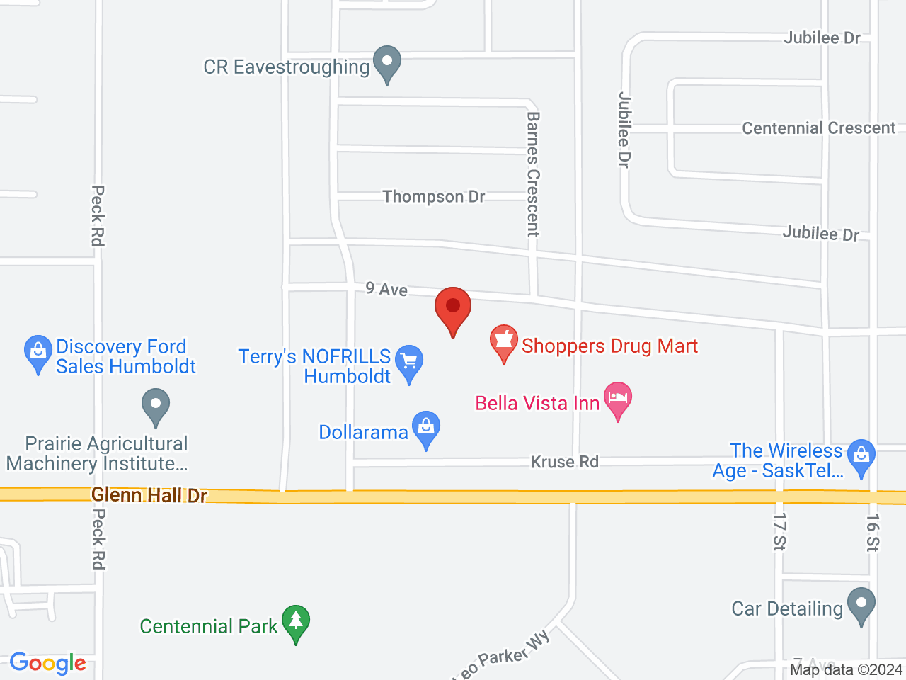 Street map for Tokyo Smoke, Unit R20-1919A 8th Ave, Humboldt SK