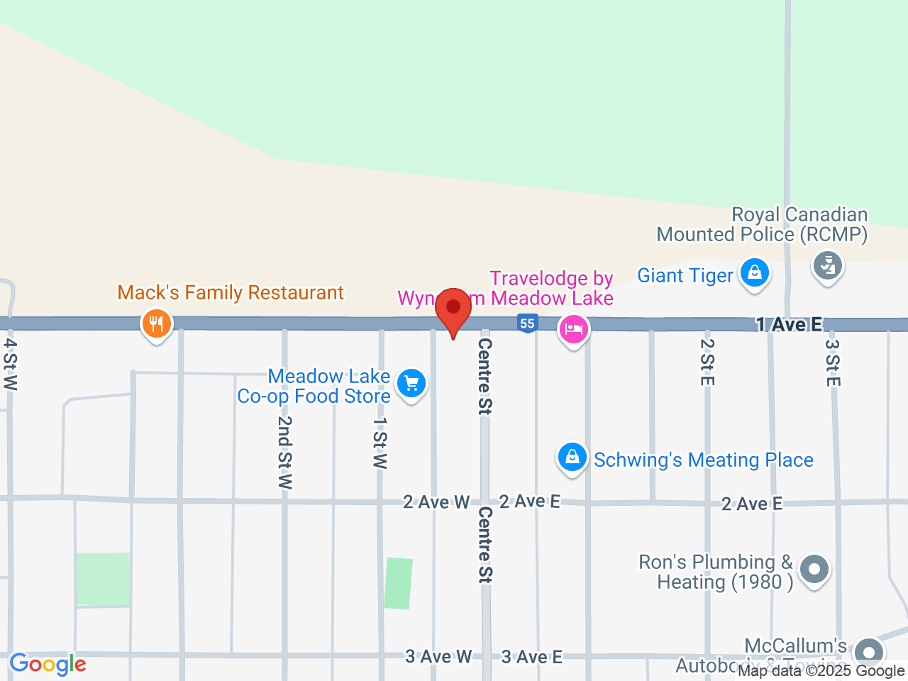 Street map for Tokyo Smoke Meadow Lake, 101 Centre St., Meadow Lake SK