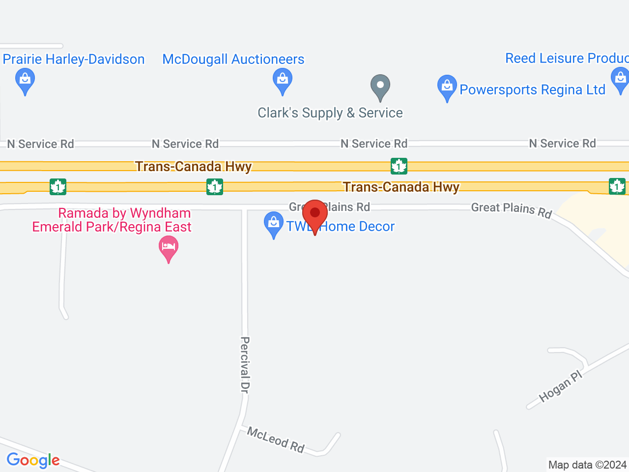 Street map for Vatic Cannabis Co., 40 Great Plains Rd, Emerald Park SK