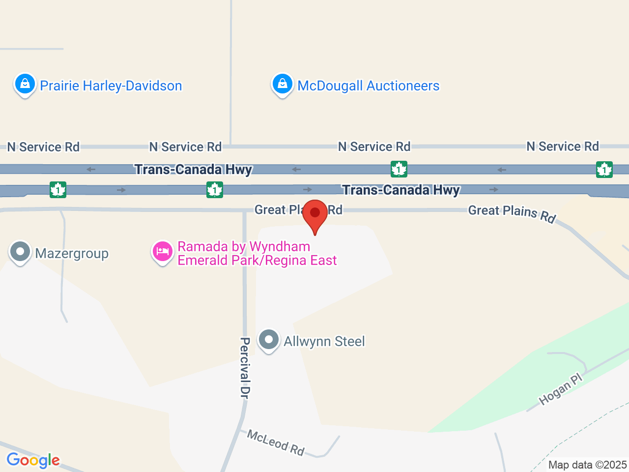 Street map for Canna Cabana, 40 Great Plains Rd, Emerald Park SK