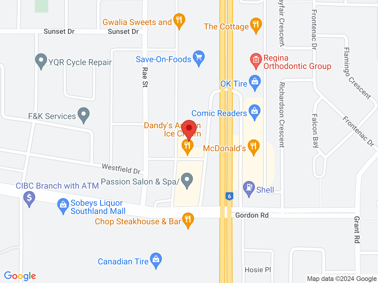 Street map for Wiid Boutique, 4554 Albert St., Regina SK