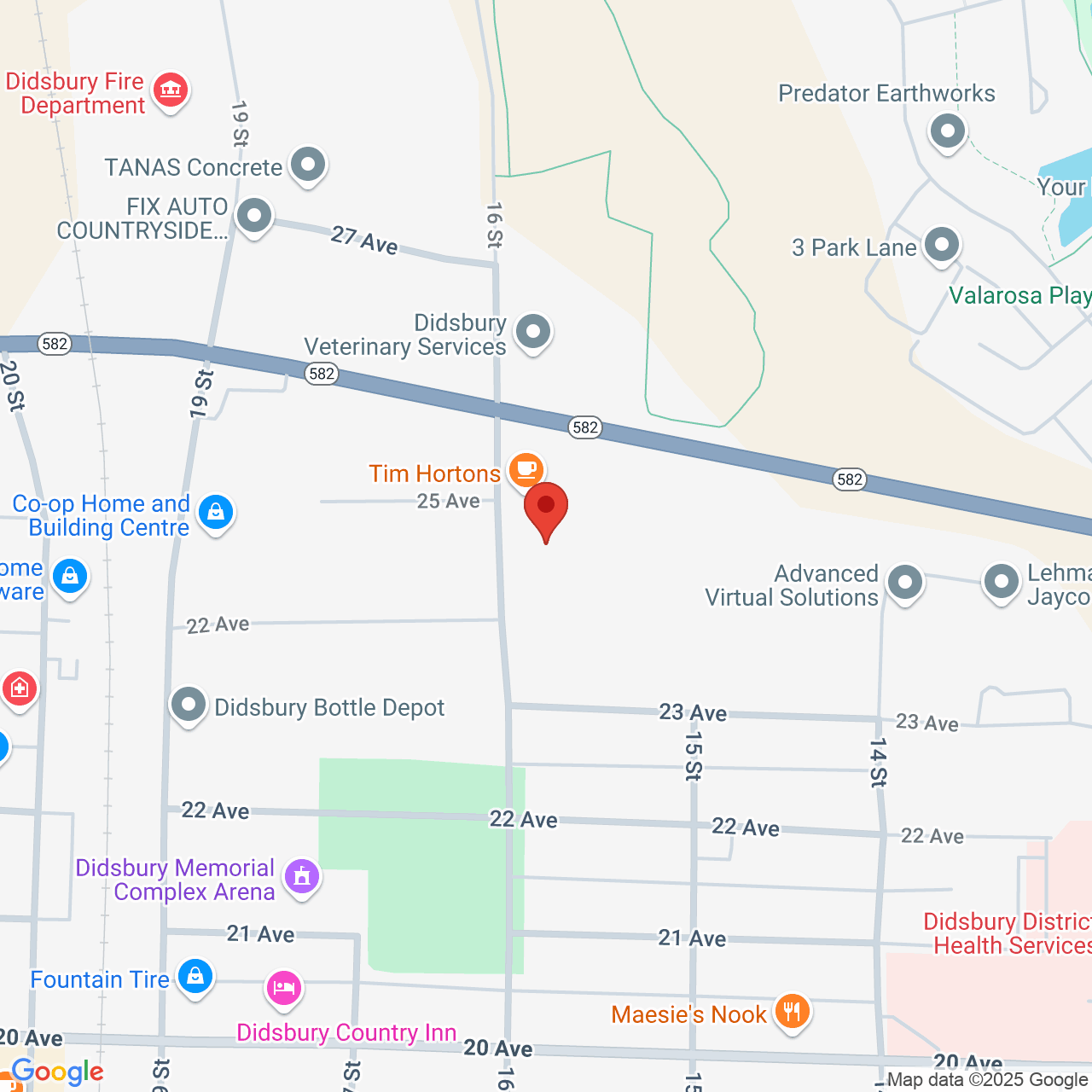 Street map for Bud Mart, A2-2409 16 St., Didsbury AB