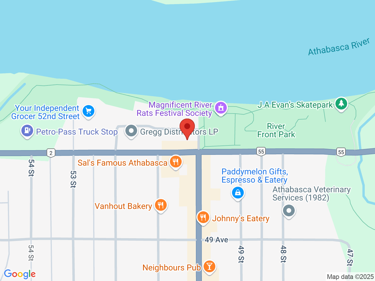 Street map for Equilibrium Cannabis, 5003 50 St, Athabasca AB