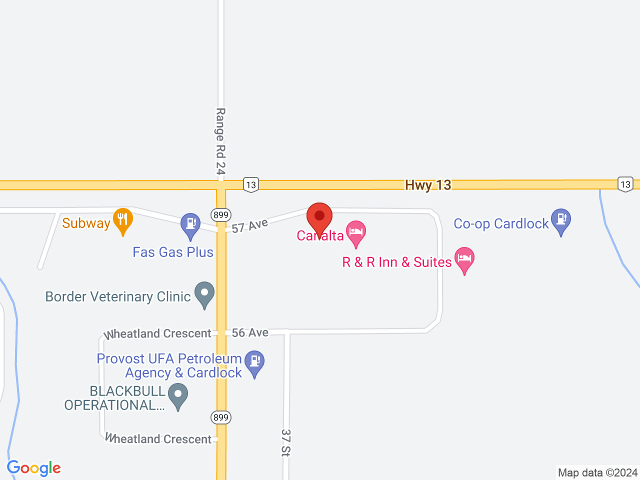 Street map for JeB's Joint, 2-3615 57 Avenue, Provost AB