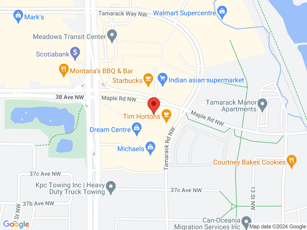 Street map for FOUR20 Tamarack, #4, 3749 17th Street NW, Edmonton AB