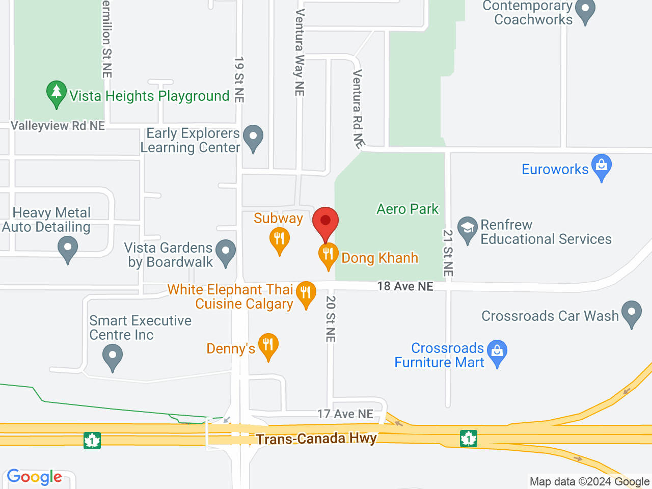 Street map for Loft Cannabis Market, 328-2066 18 Avenue NE, Calgary AB