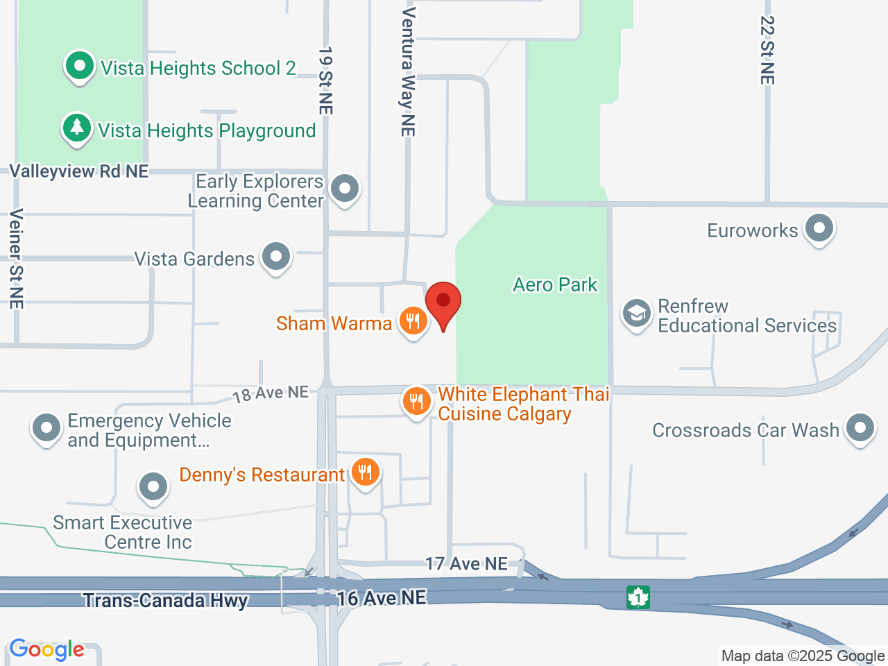 Street map for Loft Cannabis Market, 328-2066 18 Avenue NE, Calgary AB