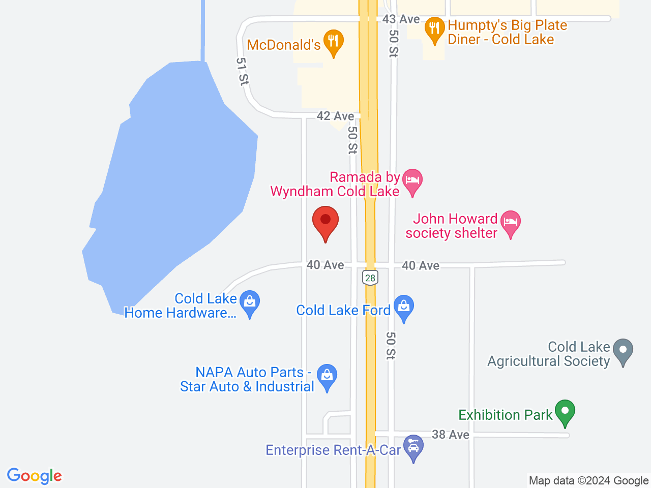 Street map for Spiritleaf Cold Lake, 4002 50 St., Cold Lake AB