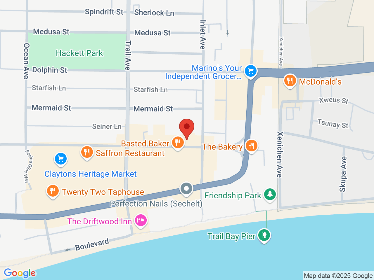 Street map for 420 Hemp Shop, 5670 Cowrie Street, Sechelt BC