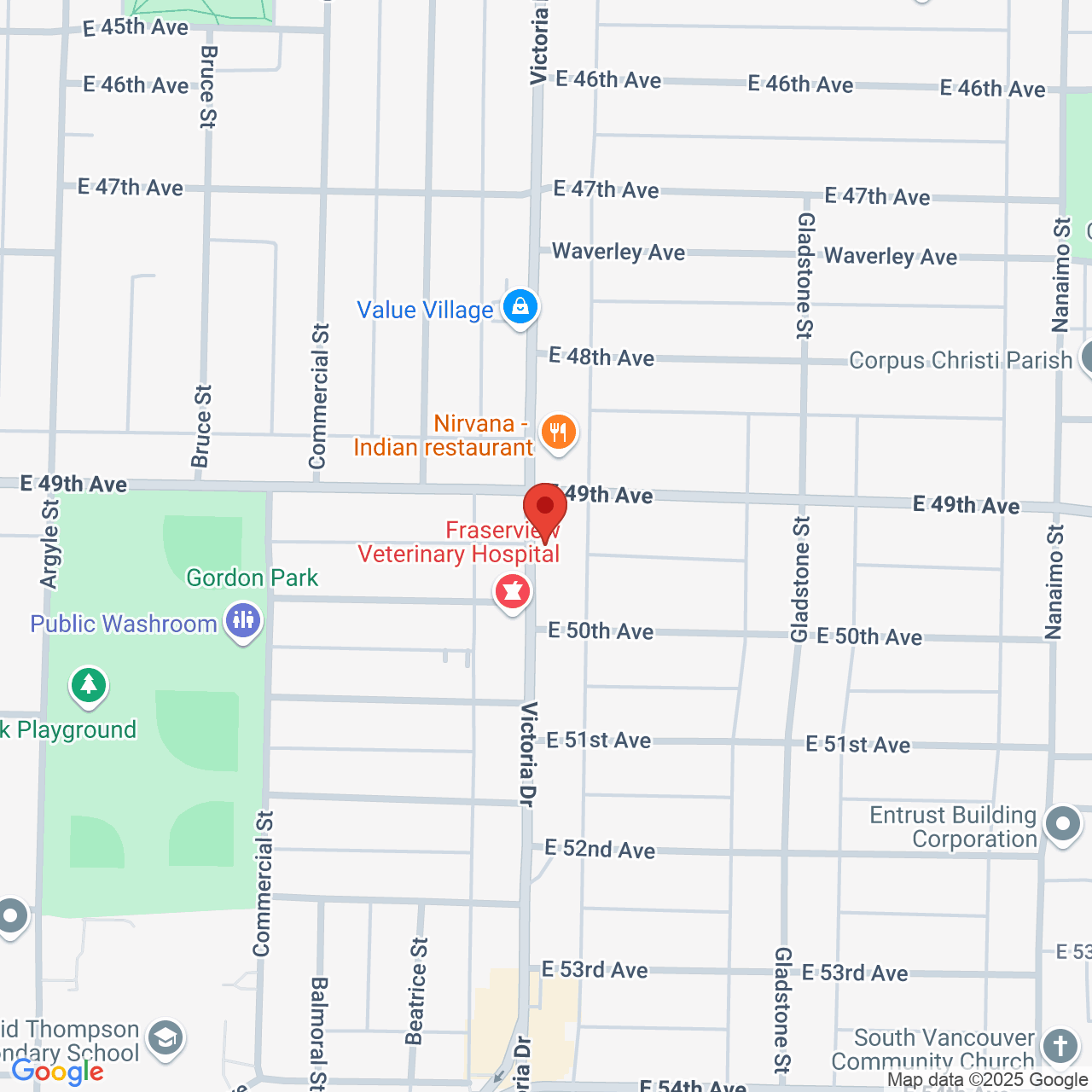 Street map for ARCannabis Store, 6528 Victoria Dr, Vancouver BC