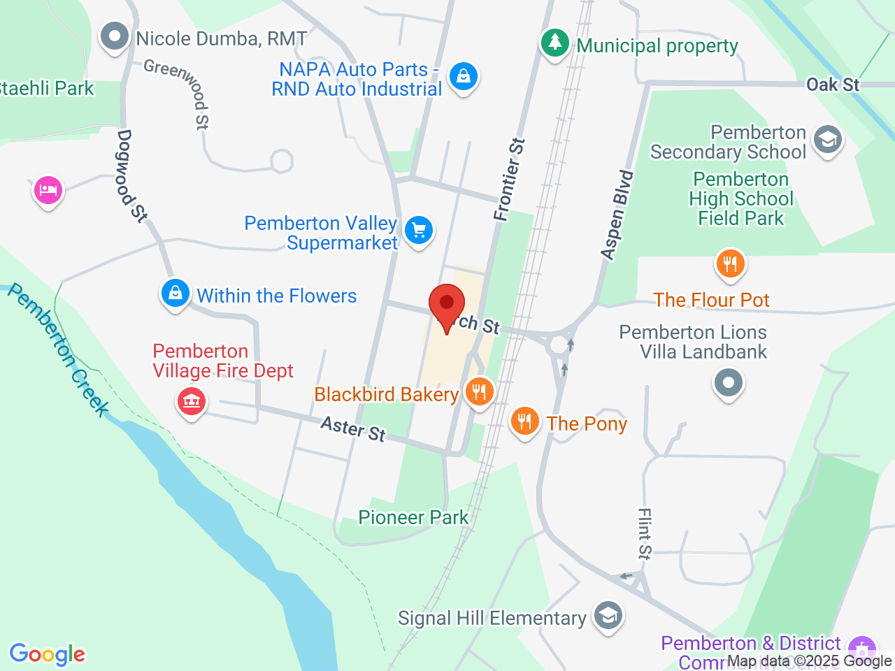 Street map for Hemp Phase Cannabis, 109 - 7433 Frontier Street, Pemberton BC