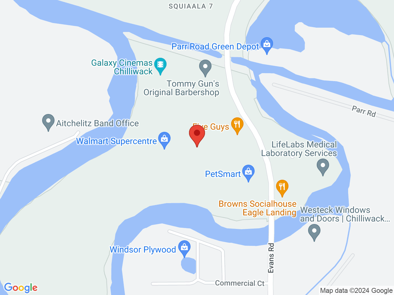 Street map for River Drift Cannabis, 8249 Eagle Landing Pky, Chilliwack BC