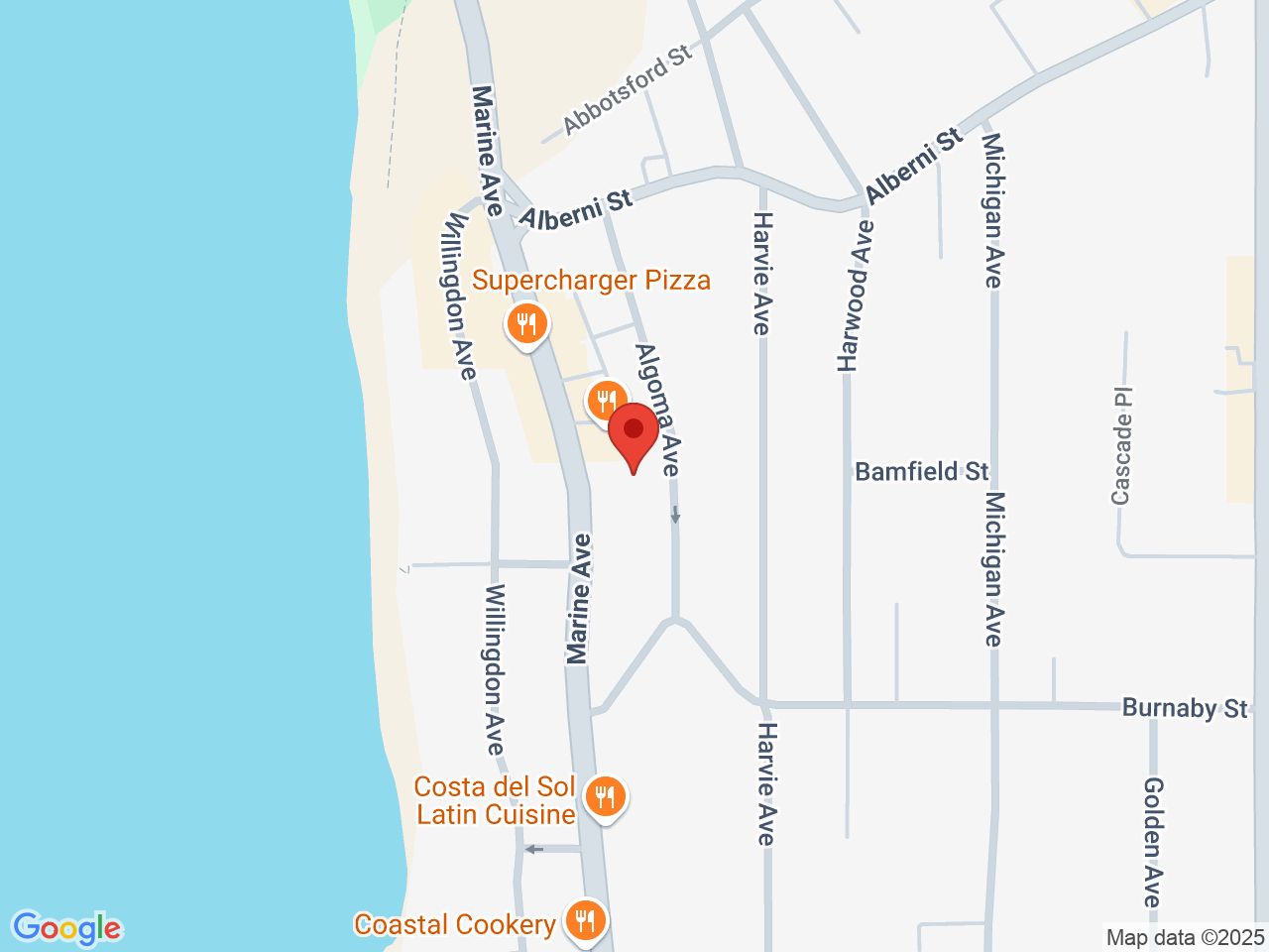 Street map for Soho Cannabis Store, 4670 Marine Ave., Unit B, Powell River BC