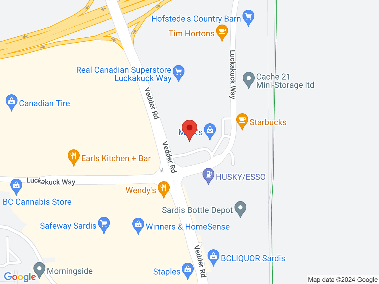 Street map for This Is Cannabis, 107-7670 Vedder Rd, Chilliwack BC
