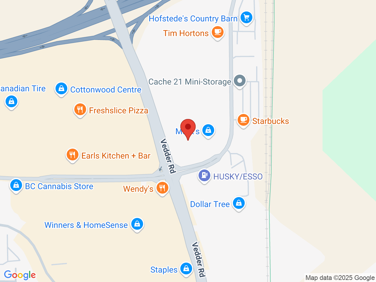 Street map for This Is Cannabis, 107-7670 Vedder Rd, Chilliwack BC