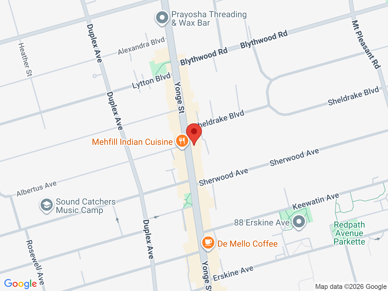 Street map for Hunny Pot Cannabis, 2591 Yonge St, Toronto ON