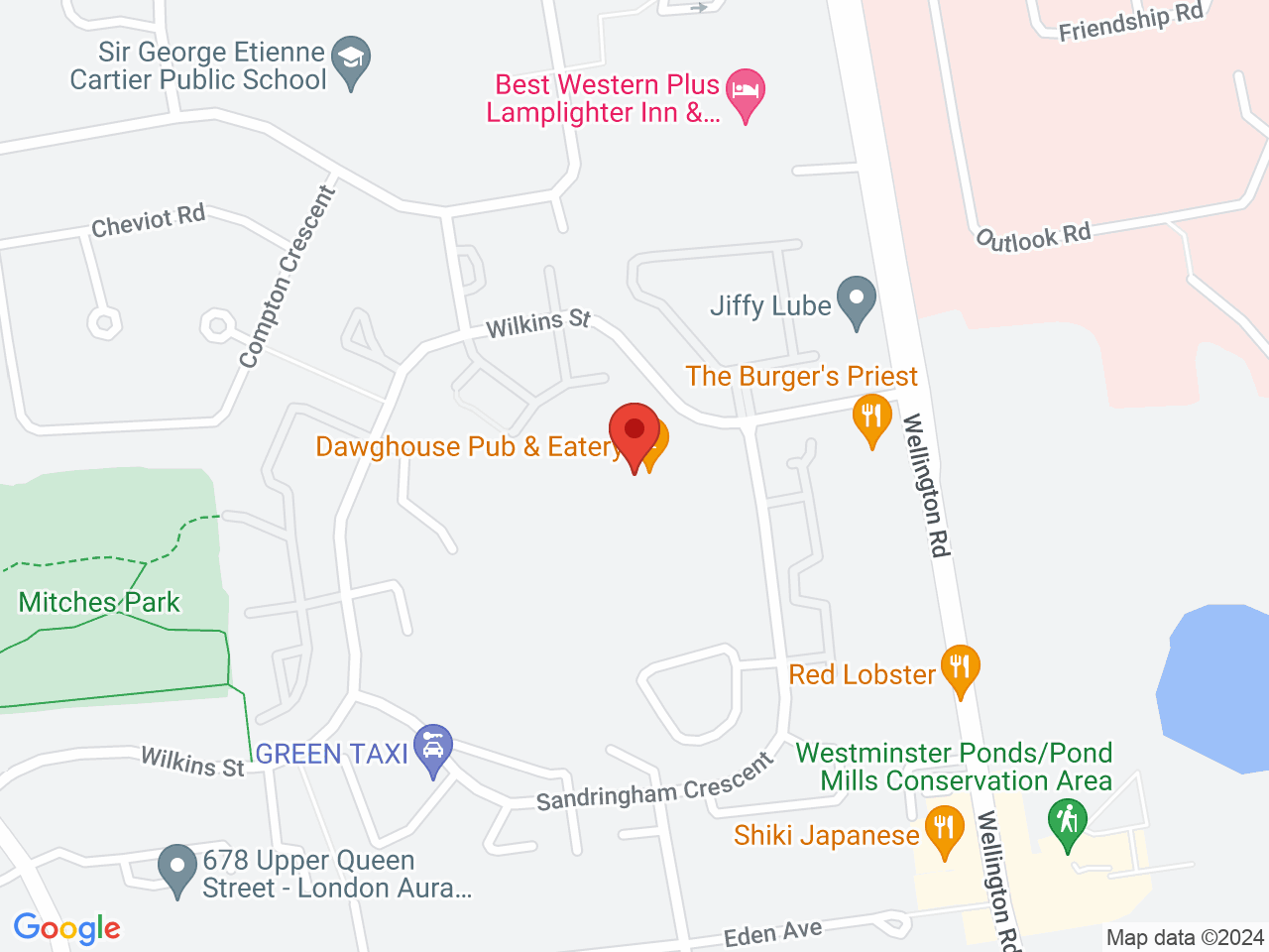 Street map for Benkz Budz, 699 Wilkins St Unit 17, London ON