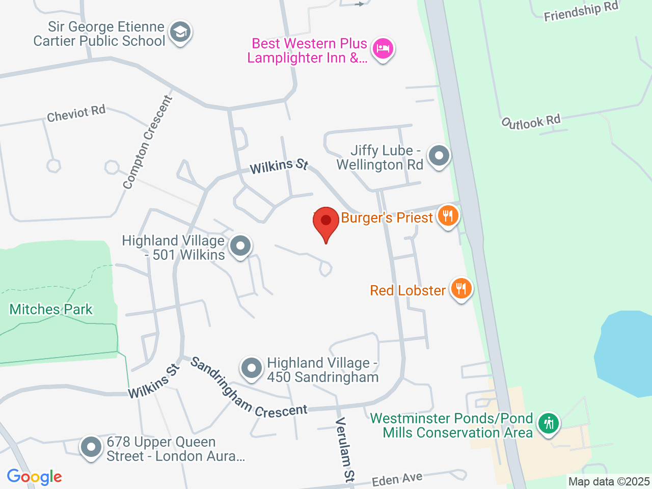 Street map for Benkz Budz, 699 Wilkins St Unit 17, London ON