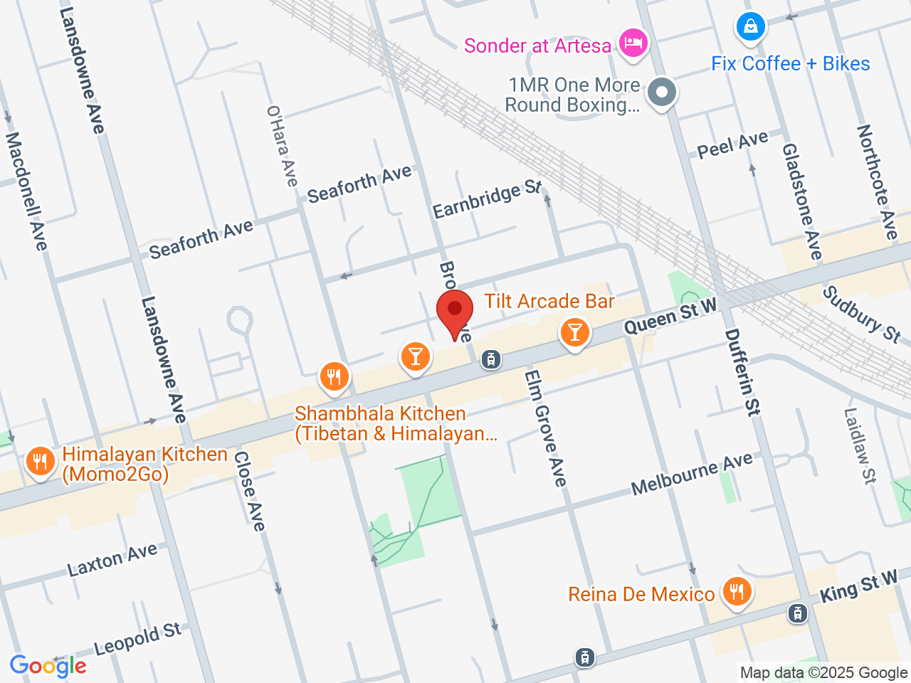 Street map for Fire & Flower Cannabis Co., 4 Brock Ave, Toronto ON